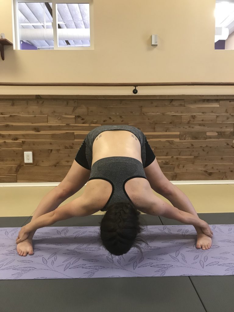 360 Yoga Charleston - Standing Separate-Leg Stretching Pose This posture  stretches and strengthens your sciatic nerves, as well as the tendons in  the legs. It also massages the internal abdominal organs and